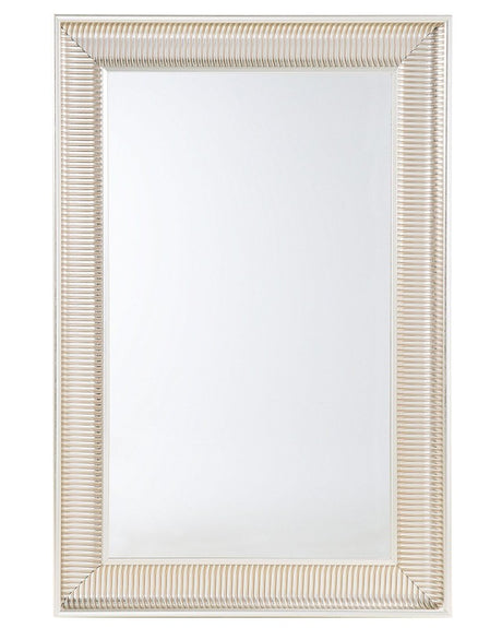 Wall Hanging Mirror Gold 60 x 90 cm Synthetic Frame Modern Glam Style Living Room Bedroom Beliani