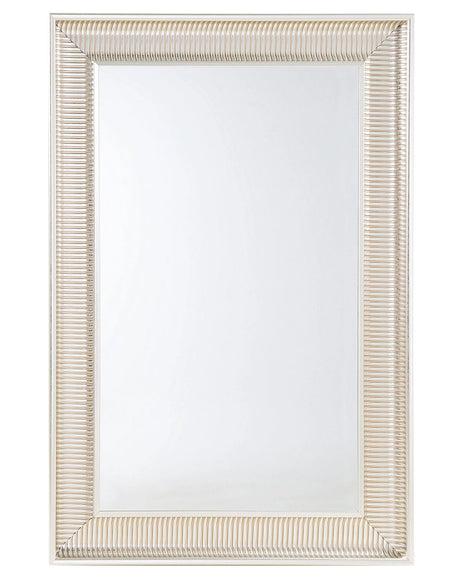 Wall Hanging Mirror Gold 60 x 90 cm Synthetic Frame Modern Glam Style Living Room Bedroom Beliani