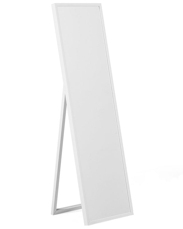 Standing Floor Mirror White Rectangular 40 x 140 cm Beliani