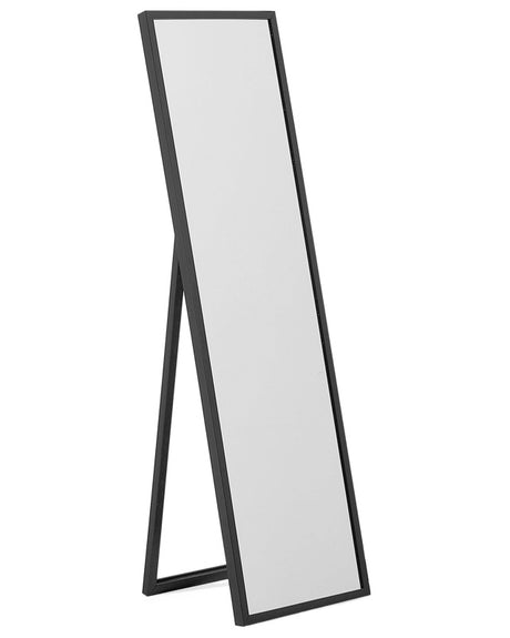 Standing Floor Mirror Black Rectangular 40 x 140 cm Beliani