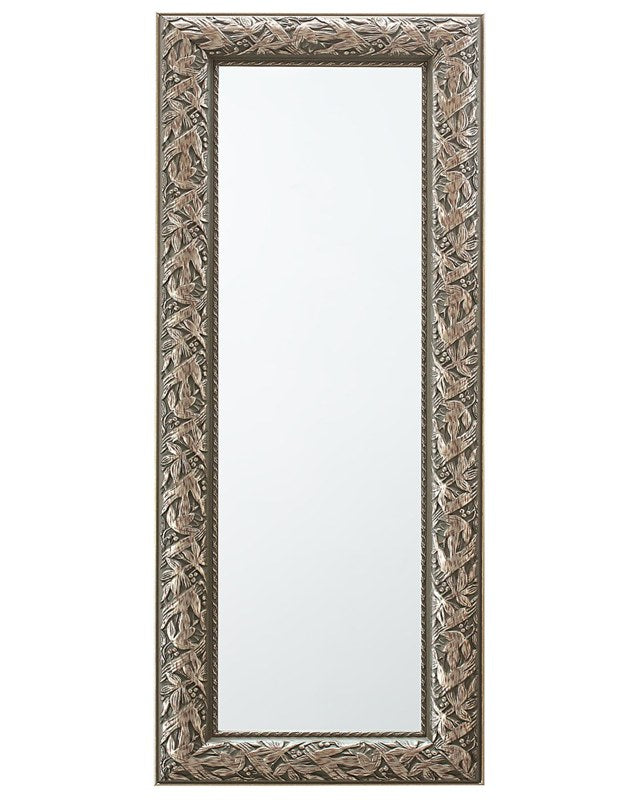 Wall Hanging Mirror Gold 51 x 141 cm Decorative Distressed Frame Living Room Classic Vintage French Style Beliani