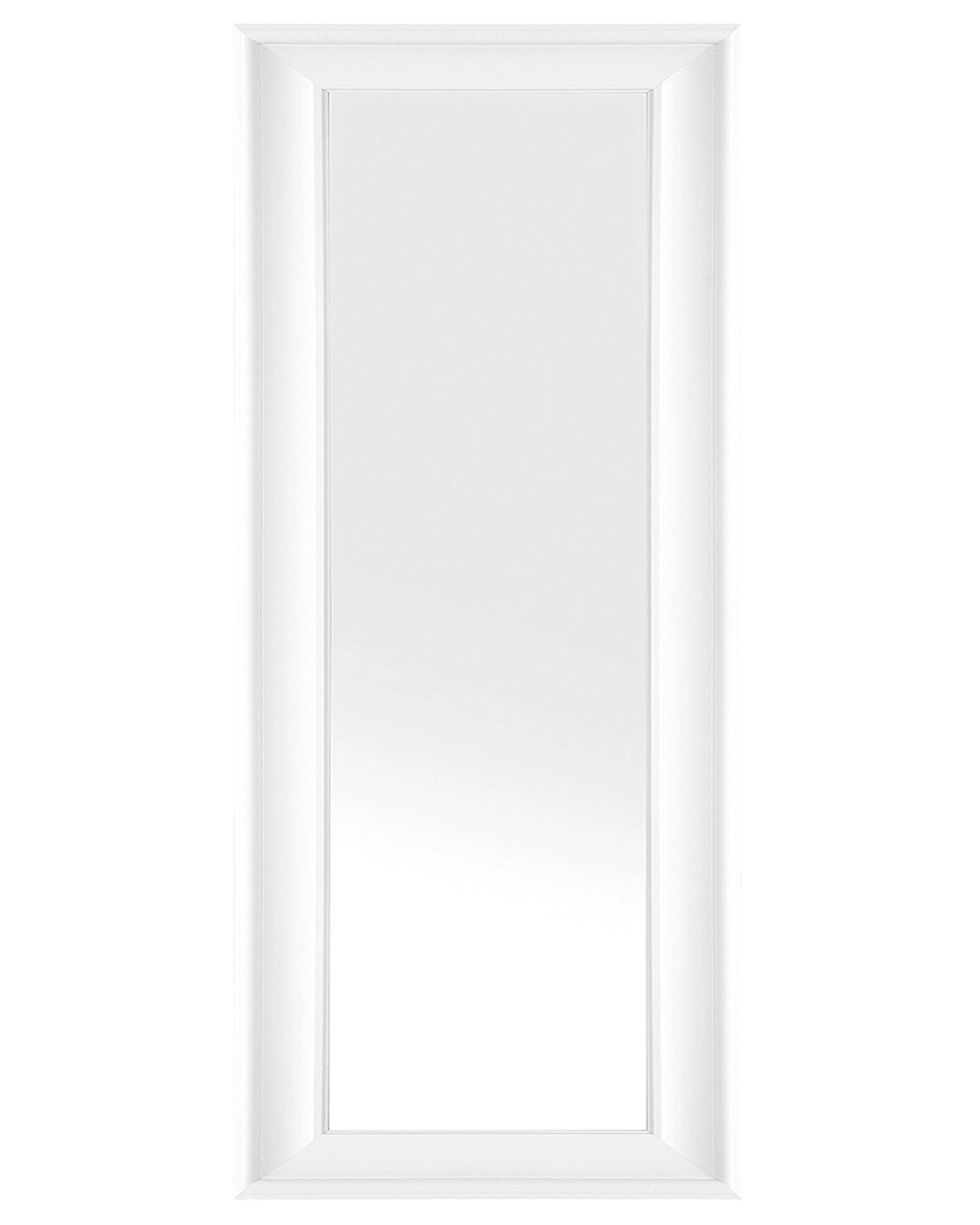 Hanging Wall Mirror White  51 x 141 cm Synthetic Material Scandinavian Inspired Minimalistic Style Beliani