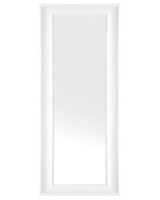 Hanging Wall Mirror White  51 x 141 cm Synthetic Material Scandinavian Inspired Minimalistic Style Beliani