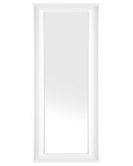 Hanging Wall Mirror White  51 x 141 cm Synthetic Material Scandinavian Inspired Minimalistic Style Beliani