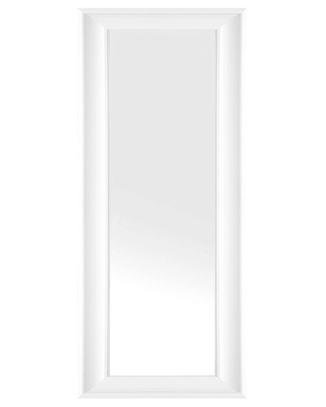 Hanging Wall Mirror White  51 x 141 cm Synthetic Material Scandinavian Inspired Minimalistic Style Beliani