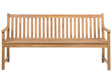 Garden Bench Light Acacia Wood 180 cm Slatted Design Outdoor Patio Rustic Style Beliani