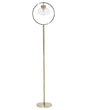 Floor Lamp Gold Metal 165 cm Round Open Geometric Shade Naked Bulb Beliani