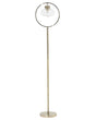 Floor Lamp Gold Metal 165 cm Round Open Geometric Shade Naked Bulb Beliani