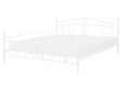 Bed Frame White EU King Size 5ft3 Metal Vintage Beliani