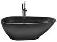 Freestanding Bath Black Sanitary Acrylic Single 1730 x 820 mm Oval Modern Design Matt Colour Beliani