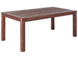 Garden Dining Table Dark Eucalyptus Wood 180 x 100 cm 6 Seater Outdoor and Indoor Modern Design Beliani