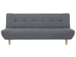 Sofa Grey Fabric Upholstery Light Wood Legs 3 Seater Scandinavian Style Beliani