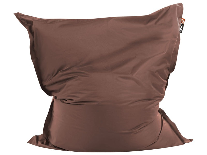 Large Bean Bag Brown Lounger Zip Giant Beanbag Beliani