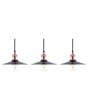 Set of 3 Pendant Lamps Black Metal Industrial Style Ceiling Light 22 cm Beliani