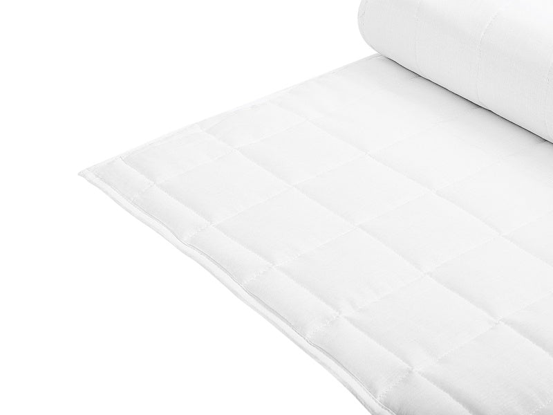 Duvet White Polyester Blend Single Size 155 x 220 cm Light Filling Quilted Beliani