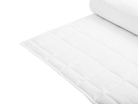 Duvet White Polyester Blend Single Size 155 x 220 cm Light Filling Quilted Beliani