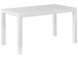 Garden Dining Table White 140 x 80 cm 6 Seater Rectangular Outdoor Minimalistic Beliani