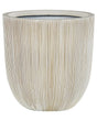 Plant Pot Beige Polyresin Tall Flower Planter 38 x  37 cm Modern Minimalistic Outdoor Indoor Decor Accessories Beliani