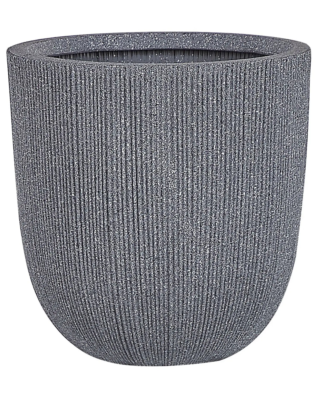 Plant Pot Grey Polyresin Tall Flower Planter 48 x  44 cm Modern Minimalistic Outdoor Indoor Decor Accessories Beliani