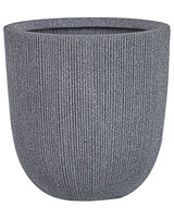 Plant Pot Grey Polyresin Tall Flower Planter 48 x  44 cm Modern Minimalistic Outdoor Indoor Decor Accessories Beliani
