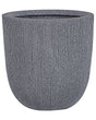 Plant Pot Grey Polyresin Tall Flower Planter 48 x  44 cm Modern Minimalistic Outdoor Indoor Decor Accessories Beliani