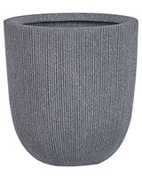 Plant Pot Grey Polyresin Tall Flower Planter 33 x  31 cm Modern Minimalistic Outdoor Indoor Decor Accessories Beliani