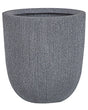 Plant Pot Grey Polyresin Tall Flower Planter 33 x  31 cm Modern Minimalistic Outdoor Indoor Decor Accessories Beliani