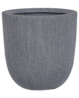 Plant Pot Grey Polyresin Tall Flower Planter 38 x  37 cm Modern Minimalistic Outdoor Indoor Decor Accessories Beliani