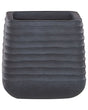 Large Plant Pot Black Polyresin Outdoor Garden Square 28 x 27 cm UV Resistance Beliani
