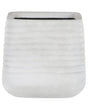 Large Plant Pot Dirty White Polyresin Outdoor Garden Square 38 x 37 cm UV Resistance Beliani