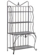 Plant Shelf Metal Black Outdoor Indoor Garden Retro 4 Shelves Freestanding Garden Storage Beliani