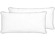 Set of 2 Bed Pillows White Japara Cotton Rectangular 40 x 80 cm Bedroom Cushions Sleeping  Beliani