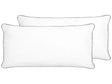 Set of 2 Bed Pillows White Japara Cotton Rectangular 40 x 80 cm Bedroom Cushions Sleeping  Beliani
