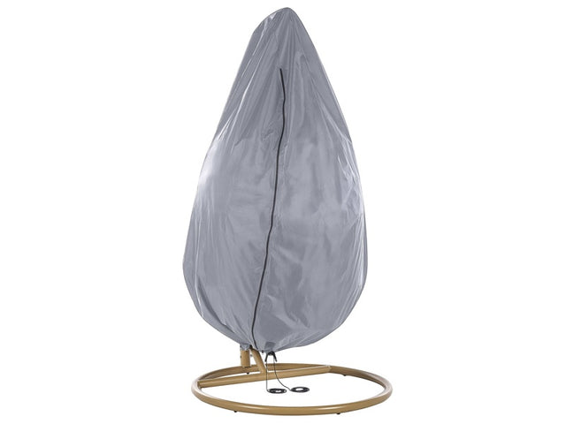 Hanging Chair Cover Grey PVC Fabric  210 x 120 cm Protective Rain Cover for Outdoor Furniture Beliani