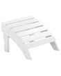 Garden Footstool White Plastic Wood Weather Resistant Slatted Modern Style Beliani