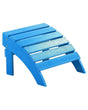 Garden Footstool Blue Plastic Wood Weather Resistant Slatted Modern Style Beliani