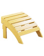 Garden Footstool Yellow Plastic Wood Weather Resistant Slatted Modern Style Beliani