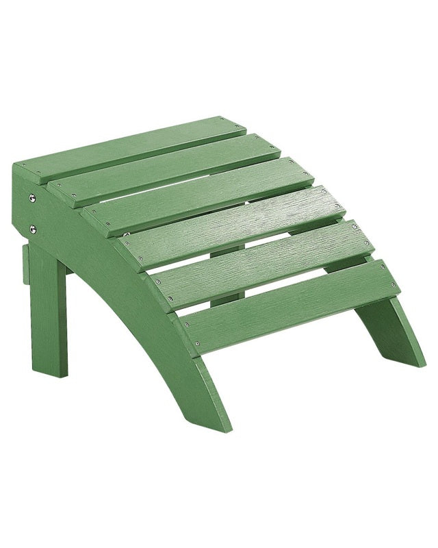 Garden Footstool Green Plastic Wood Weather Resistant Slatted Modern Style Beliani