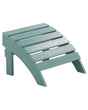 Garden Footstool Turquoise Plastic Wood Weather Resistant Slatted Modern Style Beliani