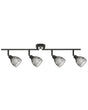 Ceiling Lamp Black Metal 4 Light Cage Shades Adjustable Arms Modern Beliani