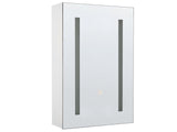Bathroom Mirror Cabinet with LED White 40 x 60 cm Modern Beliani