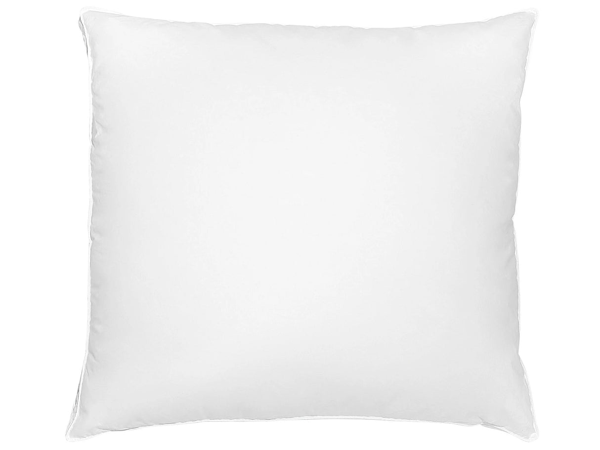 Bed Pillow White Cotton Duck Down and Feathers 80 x 80 cm Medium Soft Beliani