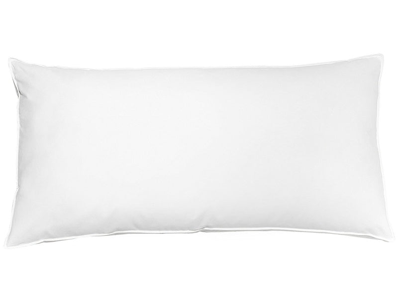 Bed Pillow White Cotton Duck Down and Feathers 40 x 80 cm High Medium Soft Beliani