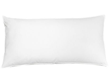 Bed Pillow White Cotton Duck Down and Feathers 40 x 80 cm High Medium Soft Beliani