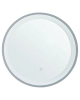 Wall Mirror Round 58 cm LED Lights Anti Fog System Bathroom Accessories Decorative Beliani