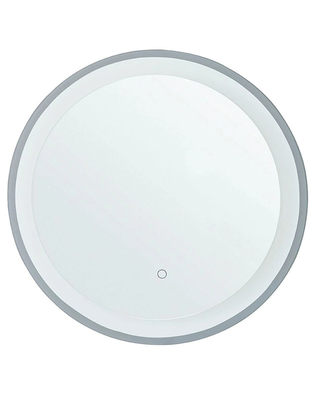 Wall Mirror Round 58 cm LED Lights Anti Fog System Bathroom Accessories Decorative Beliani