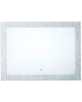 Wall Mirror 60 x 80 cm LED Lights Anti Fog System Bathroom Accessories Decorative Beliani