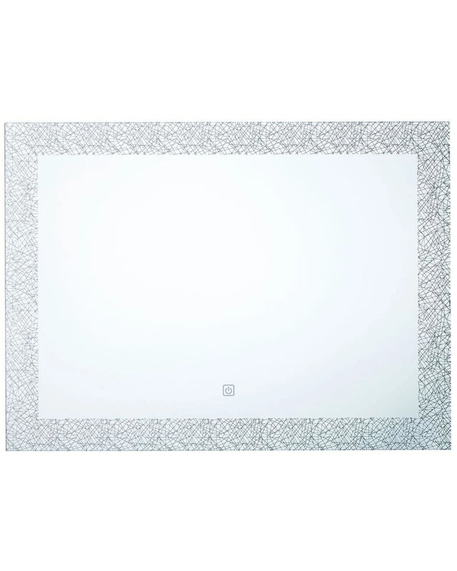 Wall Mirror 60 x 80 cm LED Lights Anti Fog System Bathroom Accessories Decorative Beliani