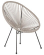 Garden Chair Light Grey PE Rattan Papasan Modern Round Indoor Outdoor Beliani