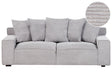 Sofa Corduroy Light Grey Corduroy 3 Seater Comfortable Living Room Modern Retro  Beliani